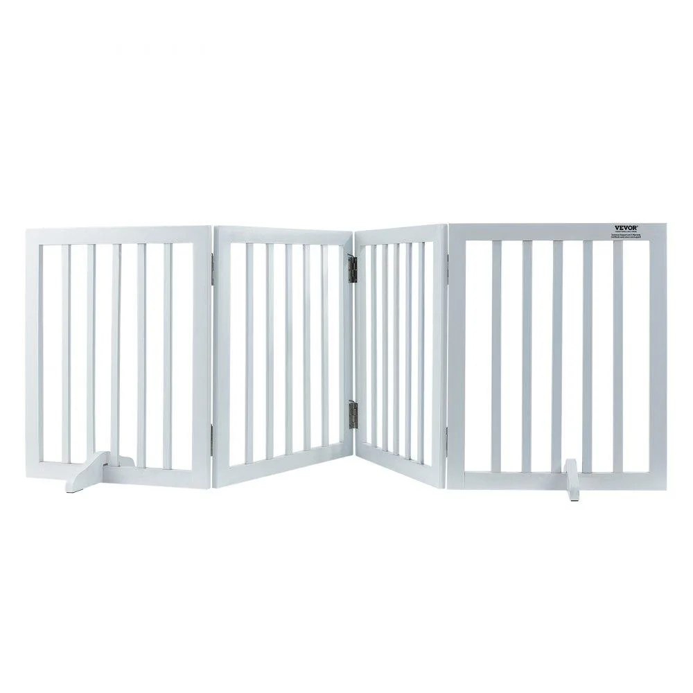VEVOR VEVOR Foldable Dog Gate JYW-8024 White 4 Panel 80.3" W 24" H — product photo