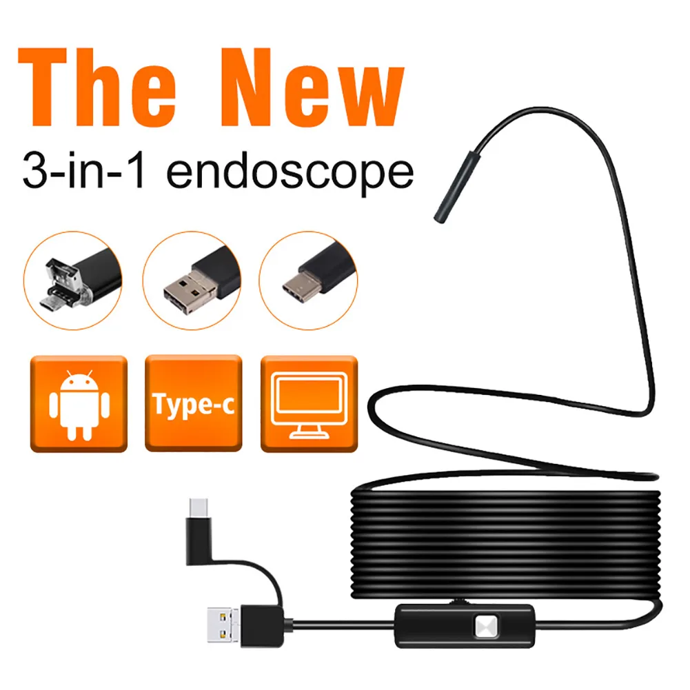 ECbidbuy ECbidbuy NK9 7mm inspection camera 640×480 30fps IP67 USB Android Type-C — product photo