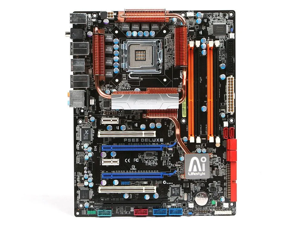 ASUS ASUS P5E3 Deluxe Intel X38 LGA 775 DDR3 8GB ATX motherboard — product photo