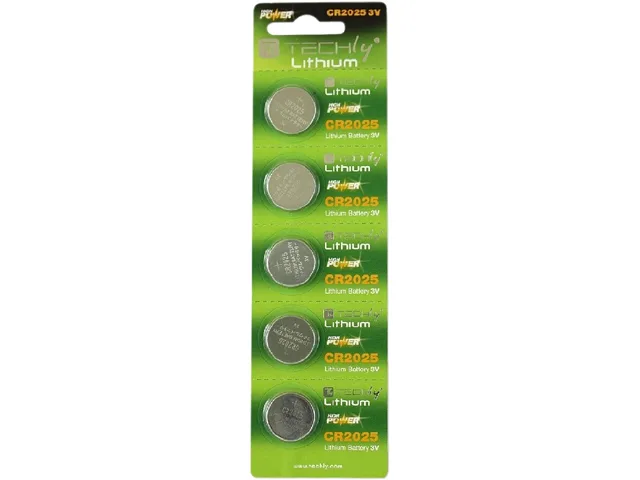 Techly Techly IBT-KCR2025 CR2025 5-pack 150mAh Lithium Button Batteries — product photo