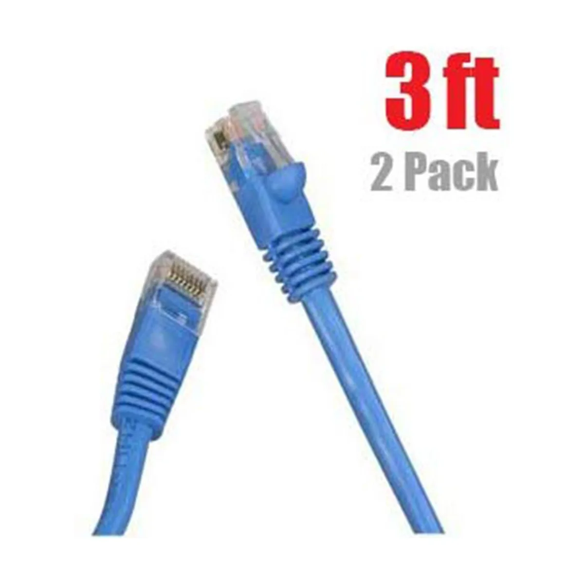 iMBAPrice iMBAPrice Cat5e CMR Ethernet Patch Cable 3ft Blue 2-Pack — product photo