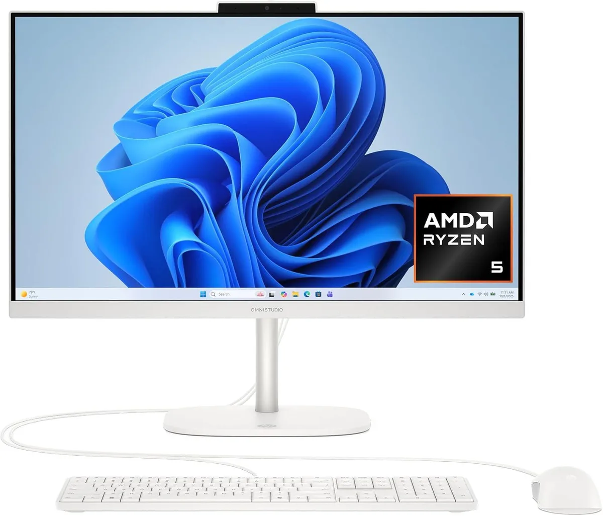 HP HP OmniStudio 24-cv0002 23.8" All-in-One Ryzen 5 40 8GB 512GB White — product photo