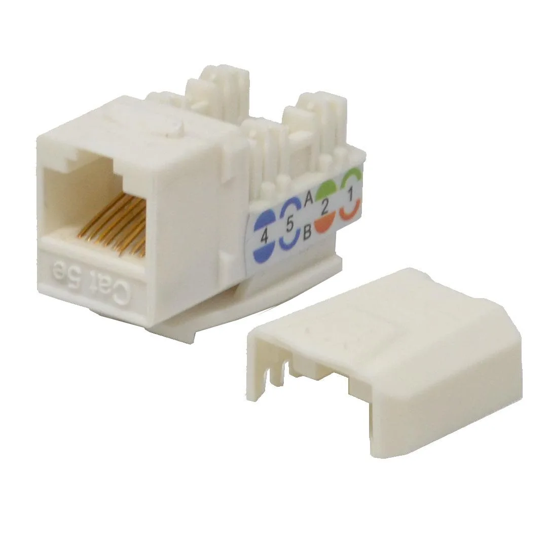 Logico Logico KJ5211-10 Cat5e Keystone Jack White 10 pack 110 punchdown 568A 568B — product photo