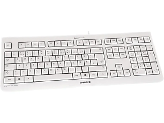 Cherry Cherry KC 1000 JK-0800EU-0 Keyboard 104 Keys Light Gray .79" High — product photo