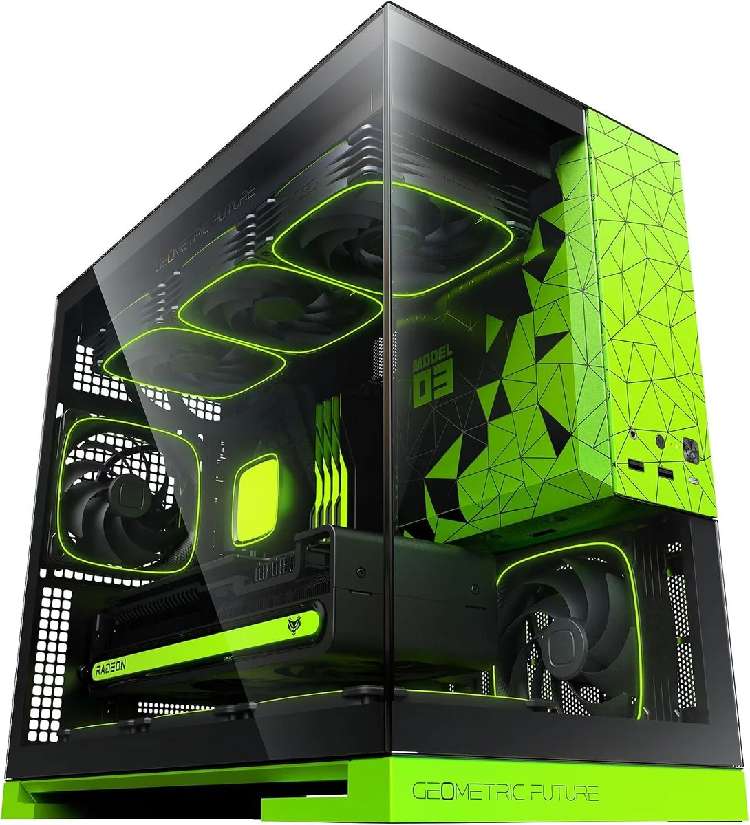 Geometric Future Geometric Future Model 3 Panoramic Dual Chamber Micro-ATX Tower PC Case — product photo
