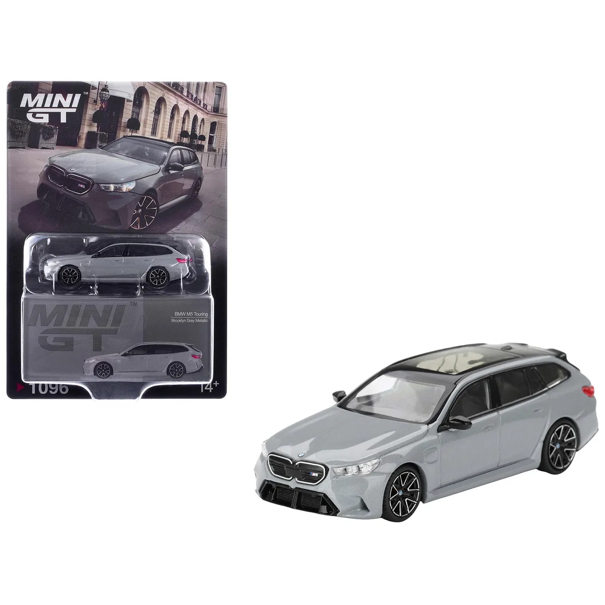 Mini GT Mini GT BMW M5 Touring Brooklyn Gray Metallic Sunroof 1/64 Diecast — product photo
