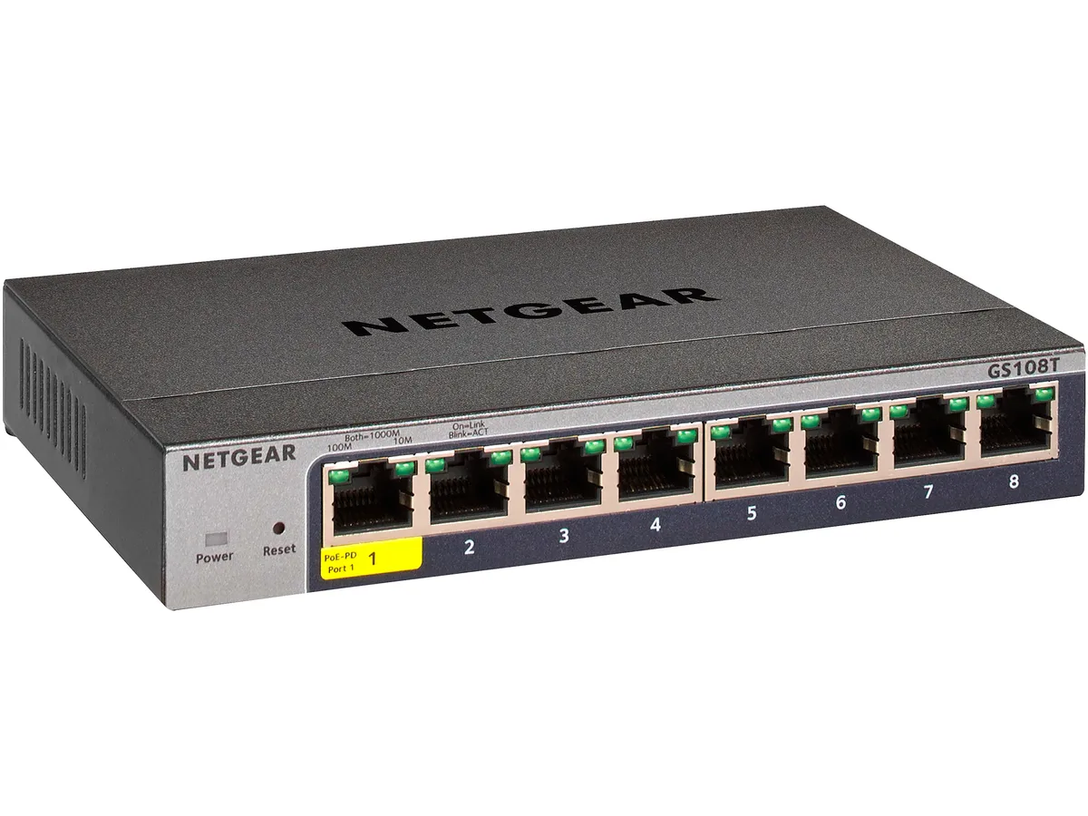 Netgear Inc. Netgear Inc. GS108T-300NAS 8-port Gigabit smart network switch — product photo