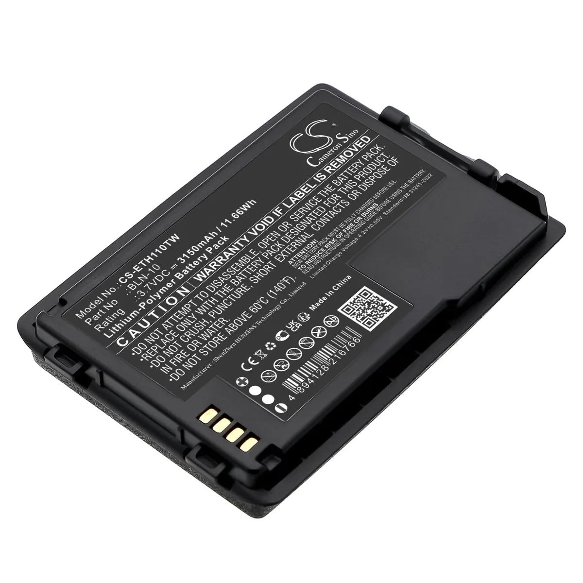 Cameron Sino Cassidian TH1N BLN-10 BLN-11 HT9980AA 3150mAh 3.7V 11.66Wh standard battery — product photo