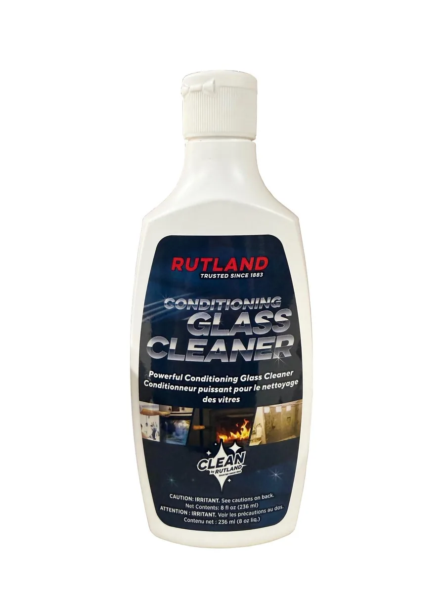 White 8 oz bottle of Hearth and Grill Glass Cleaner model 84