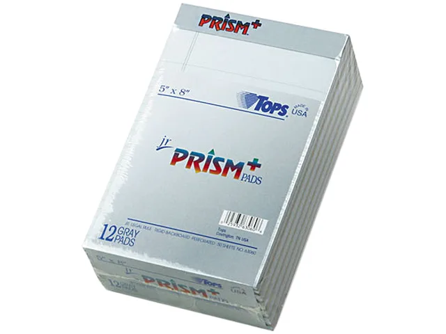 TOPS TOPS 63060 Prism Plus Jr. Legal Pad 5x8 Gray 50-Sheet 12-Pack — fotografie produktu