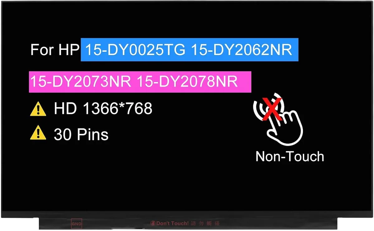 NUOLAISUN NUOLAISUN 15.6" laptop screen HD 1366x768 30 pin B156XTN08.0/8.1 HW0A — product photo