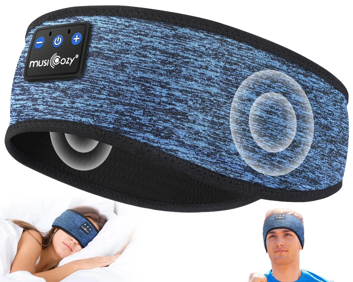  MUSICOZY Bluetooth 5.4 Sleep Headband Headphones Blue — product photo