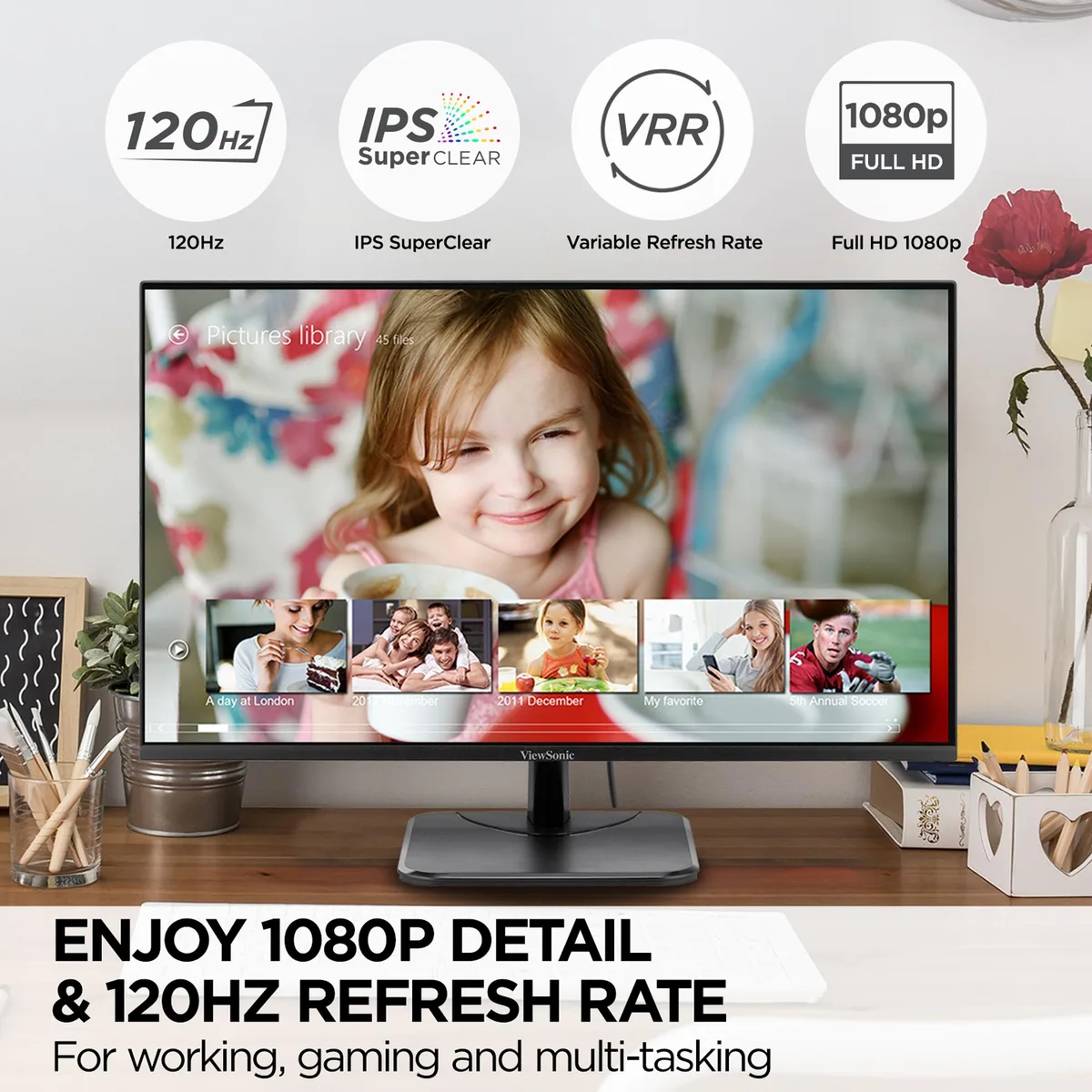ViewSonic ViewSonic VA2456A-MHD 24" IPS 1080p 120Hz monitor — product photo