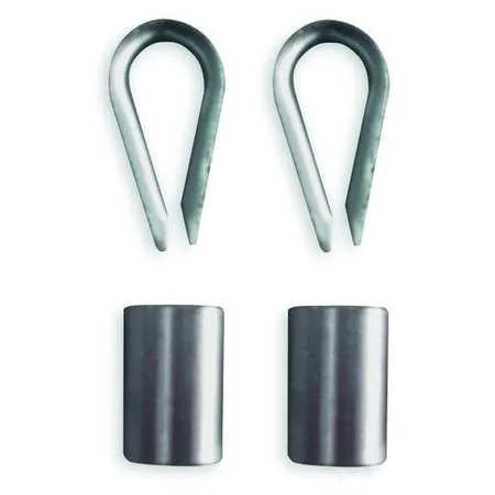 Dayton wire rope kit with copper sleeves and stainless steel thimbles