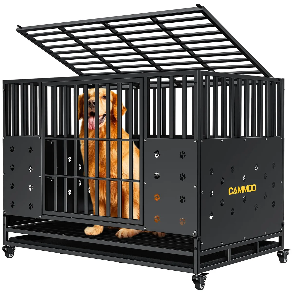 CAMMOO CAMMOO Dog Crate DC480302 48in Heavy Duty Black — product photo