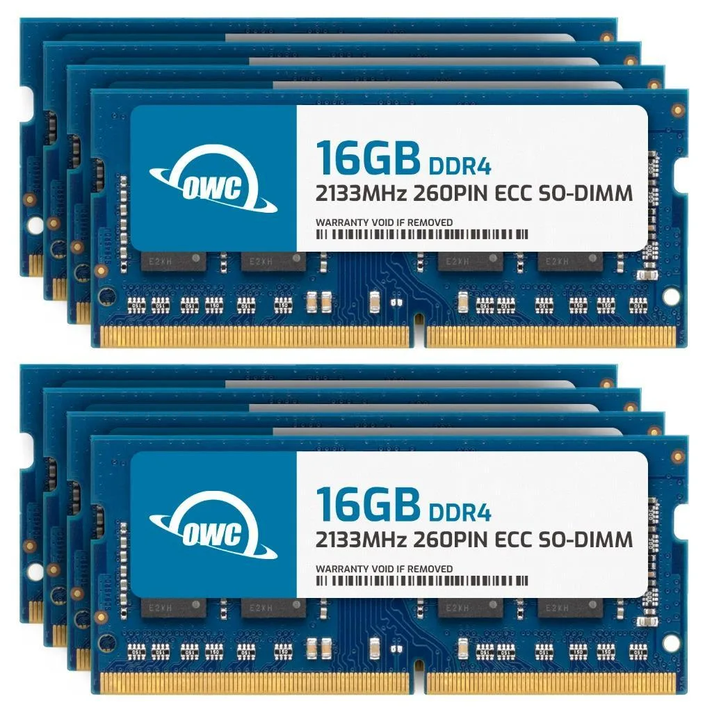 OWC OWC 128GB (8x16GB) DDR4 2133 CL15 ECC SODIMM 1.2V 260-pin laptop RAM — product photo