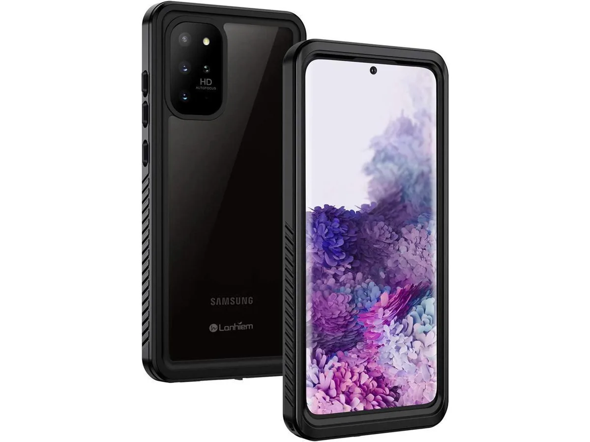 BONAEVER rugged clear-back case with built-in screen protector for Galaxy S20+