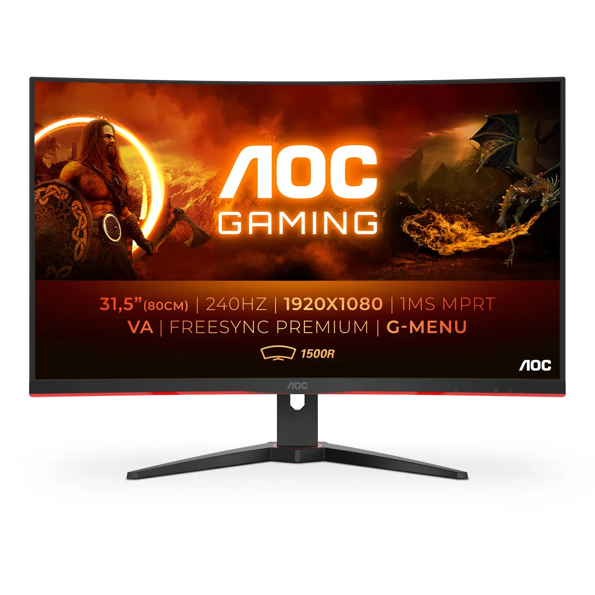 AOC Monitors AOC Monitors C32G2ZE/BK 31.5" commercial display 1500R 240Hz 300 nits — product photo