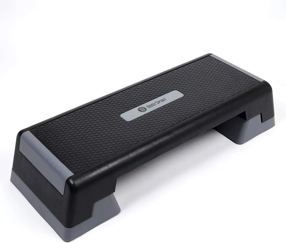 TAURKENAM TAURKENAM Aerobic Step Platform 39x15 in Gray/Black — product photo