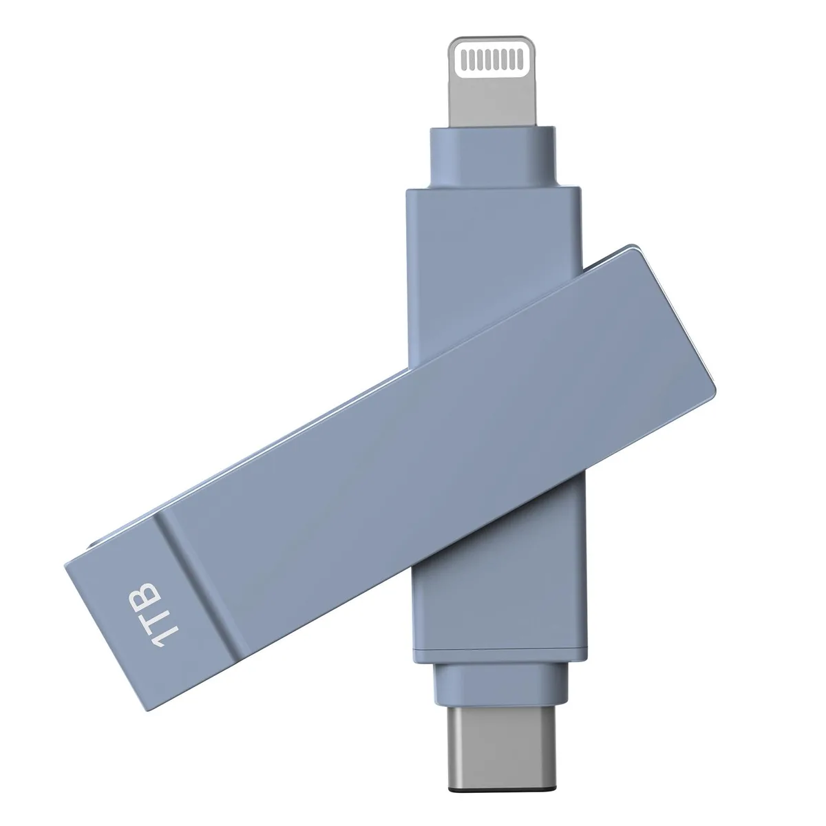 PIODATA PIODATA iXflash 1TB USB 3.2 Gen 1 2-in-1 Lightning USB-C Blue — product photo