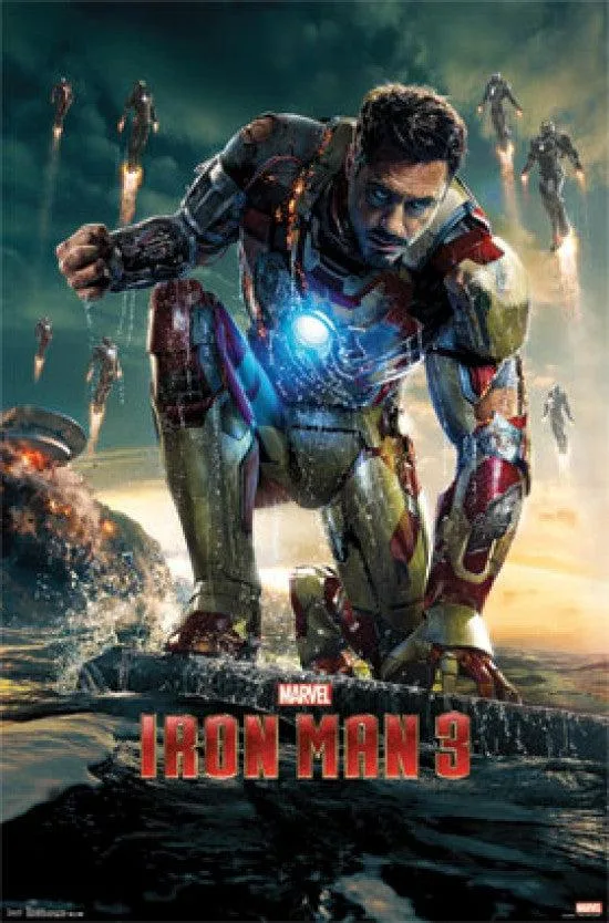 Poster print of Iron Man 3 Robert Downey Jr 24 by 36 inches