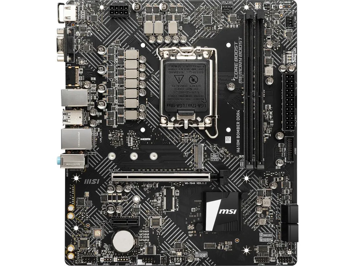 MSI MSI BOMBER H610M LGA 1700 DDR4 Intel motherboard — product photo