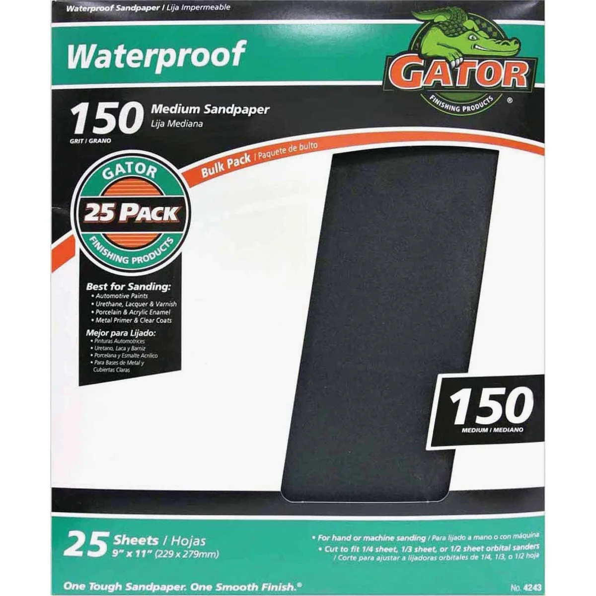 Ali Indistries Inc Ali Indistries Inc 4243 Wet/Dry Sandpaper 150 Grit 9x11 25 Sheets — product photo