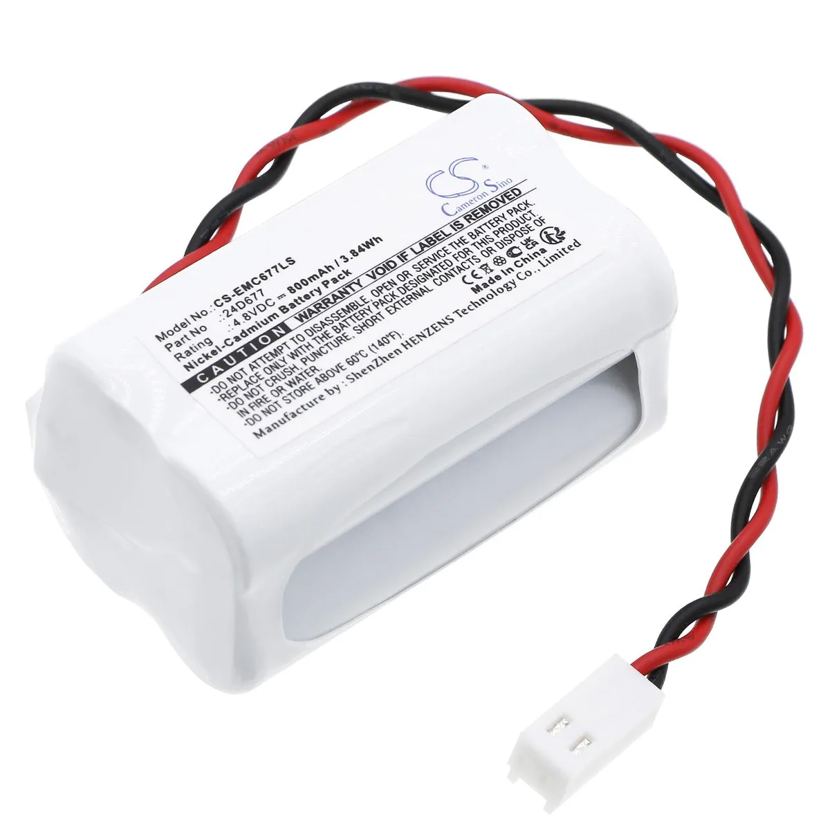  Cameron Sino Replacement Battery 800mAh 4.8V for AS80 TG15 PN 24D677 — product photo