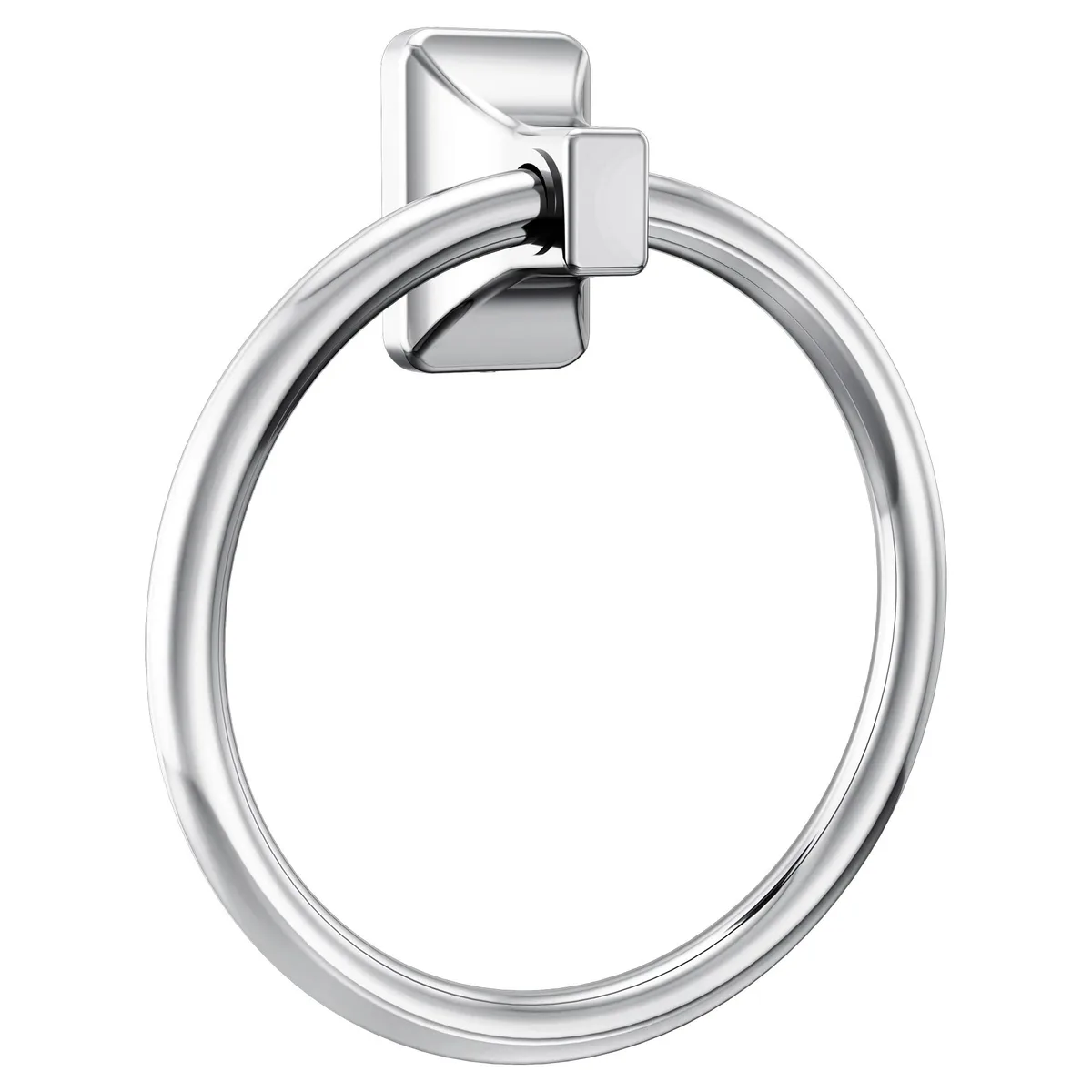 Chrome towel ring, 6.25 inch diameter, wall mount, circular form