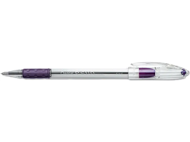 Pentel of America, Ltd. Pentel of America, Ltd. BK90V R.S.V.P. Ballpoint Pen, Violet, Fine, Dozen — product photo
