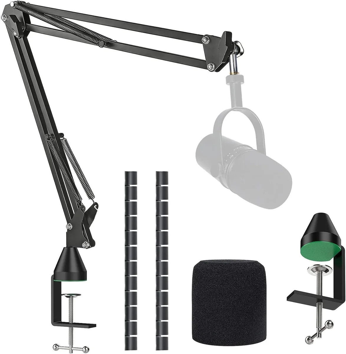 BFKK BFKK Boom Arm for Shure MV7/MV7X/MV7+ with Foam Cover and Cable Sleeves — product photo
