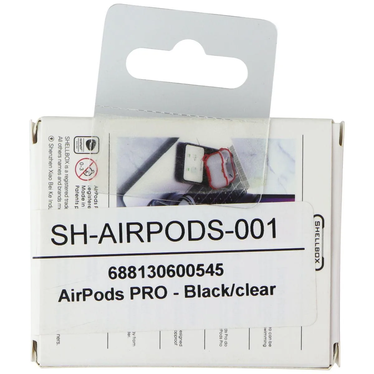 SHELLBOX SHELLBOX Case for Apple AirPods Pro Black Clear — product photo