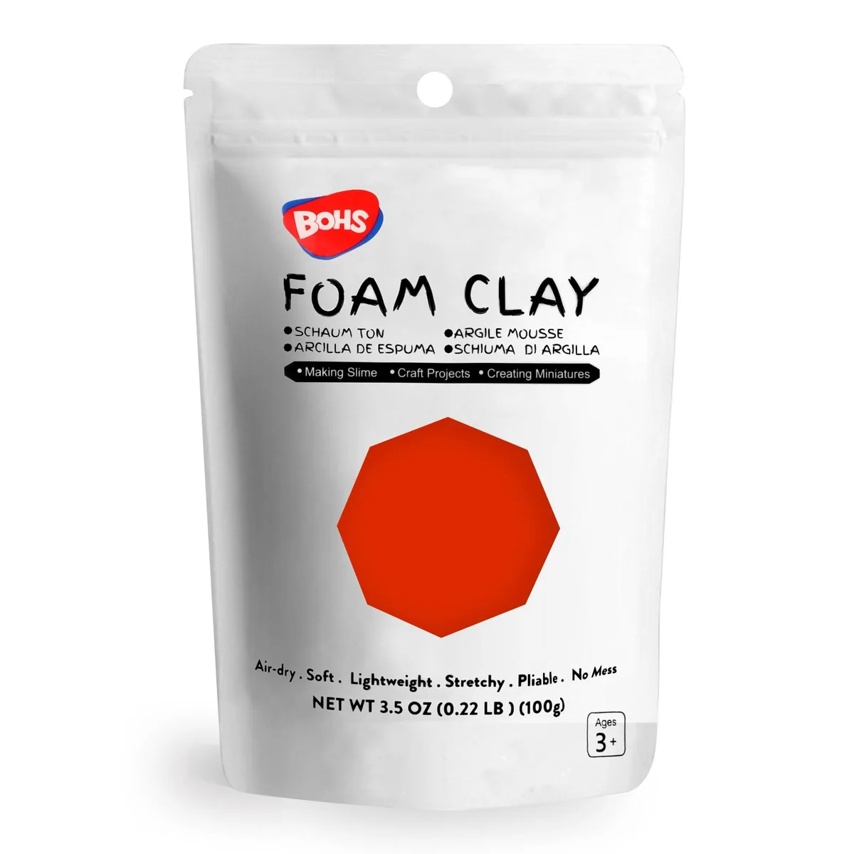  BOHS FoamClay Lite Red 100 g — product photo