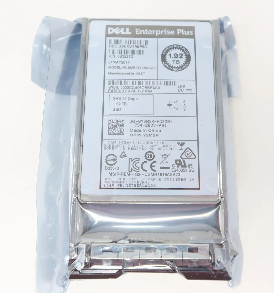 DELL DELL Compellent 1.92TB SAS 12Gb/s 2.5" Enterprise SSD — product photo