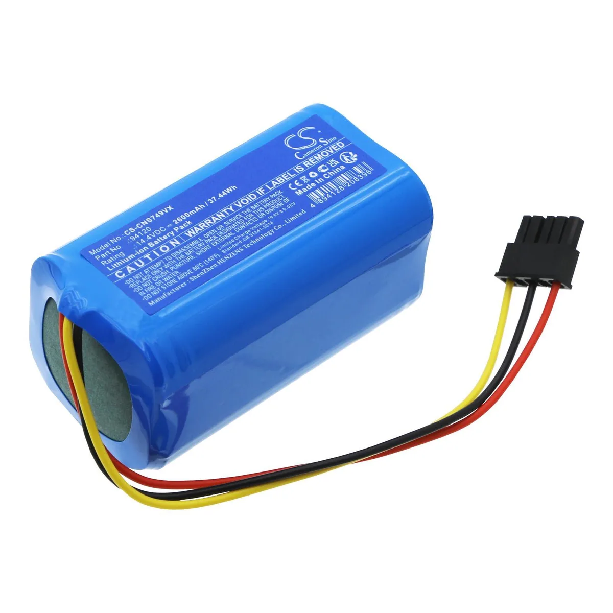  Cameron Sino 2600mAh 14.4V Battery for Conga 7490 Ultimate Genesis 94120 — product photo