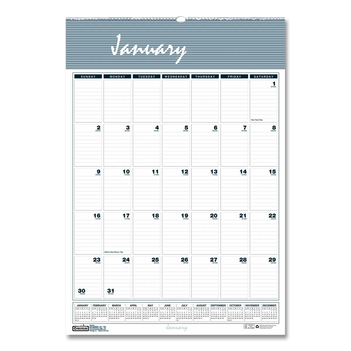 House of Doolittle House of Doolittle Bar Harbor Recycled Wirebound Monthly Wall Calendar 15.5 x 22 2026 333 — product photo