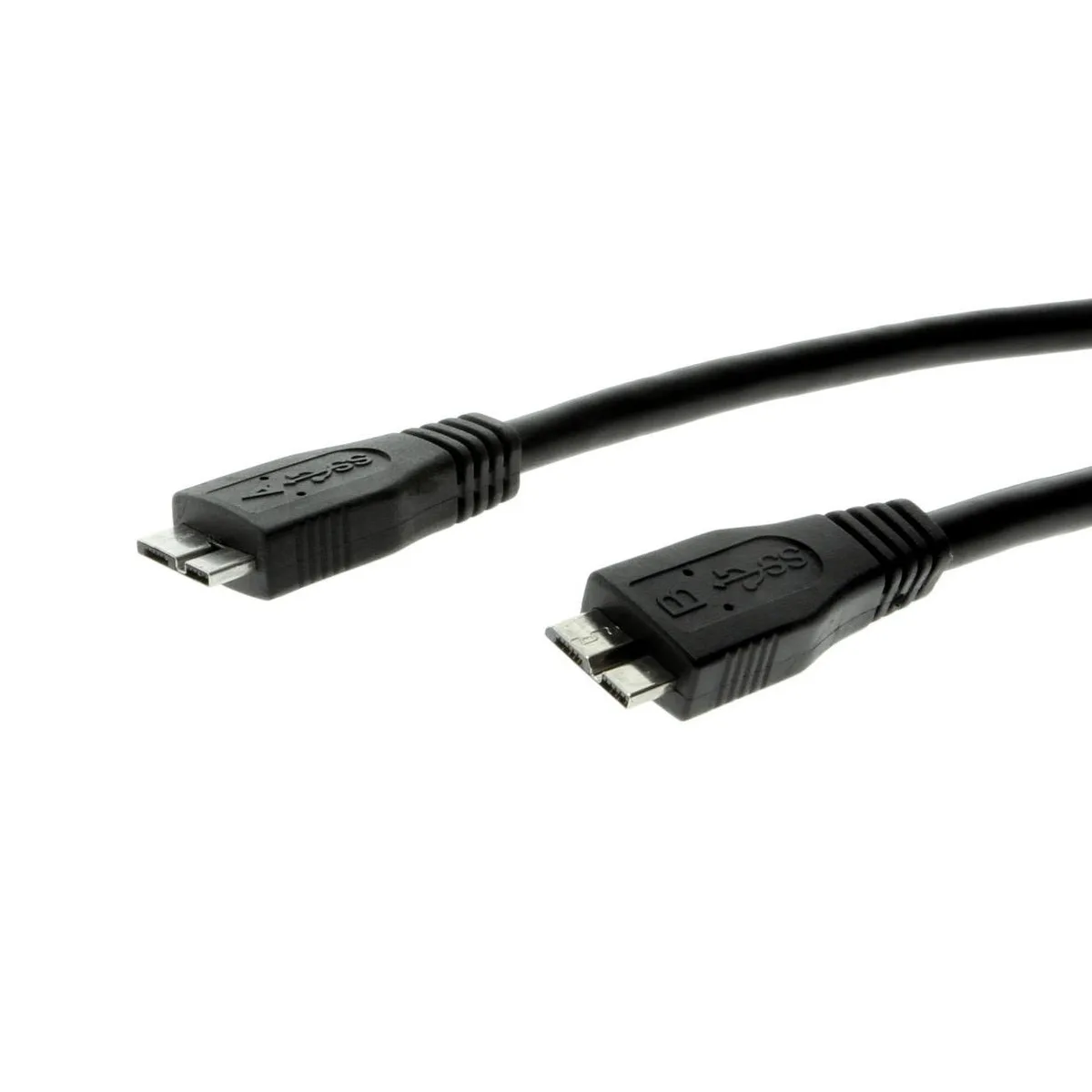 Black USB 3.0 Micro-A to Micro-B cable, 6ft, thick gauge, shielded twisted pair construction