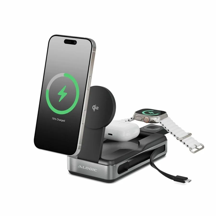 ALOGIC ALOGIC R20KWCPB100W 21000 mAh power bank 100W USB-C Qi2 Apple Watch — product photo