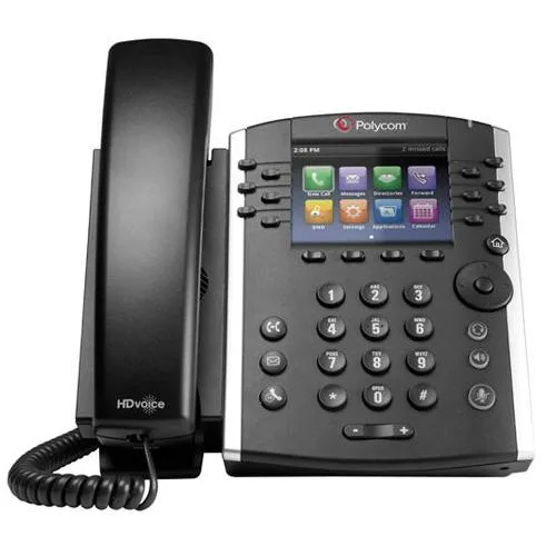 POLYCOM POLYCOM VVX 411 corded phone 12-line 3.5" colour LCD dual Gigabit Ethernet PoE — product photo