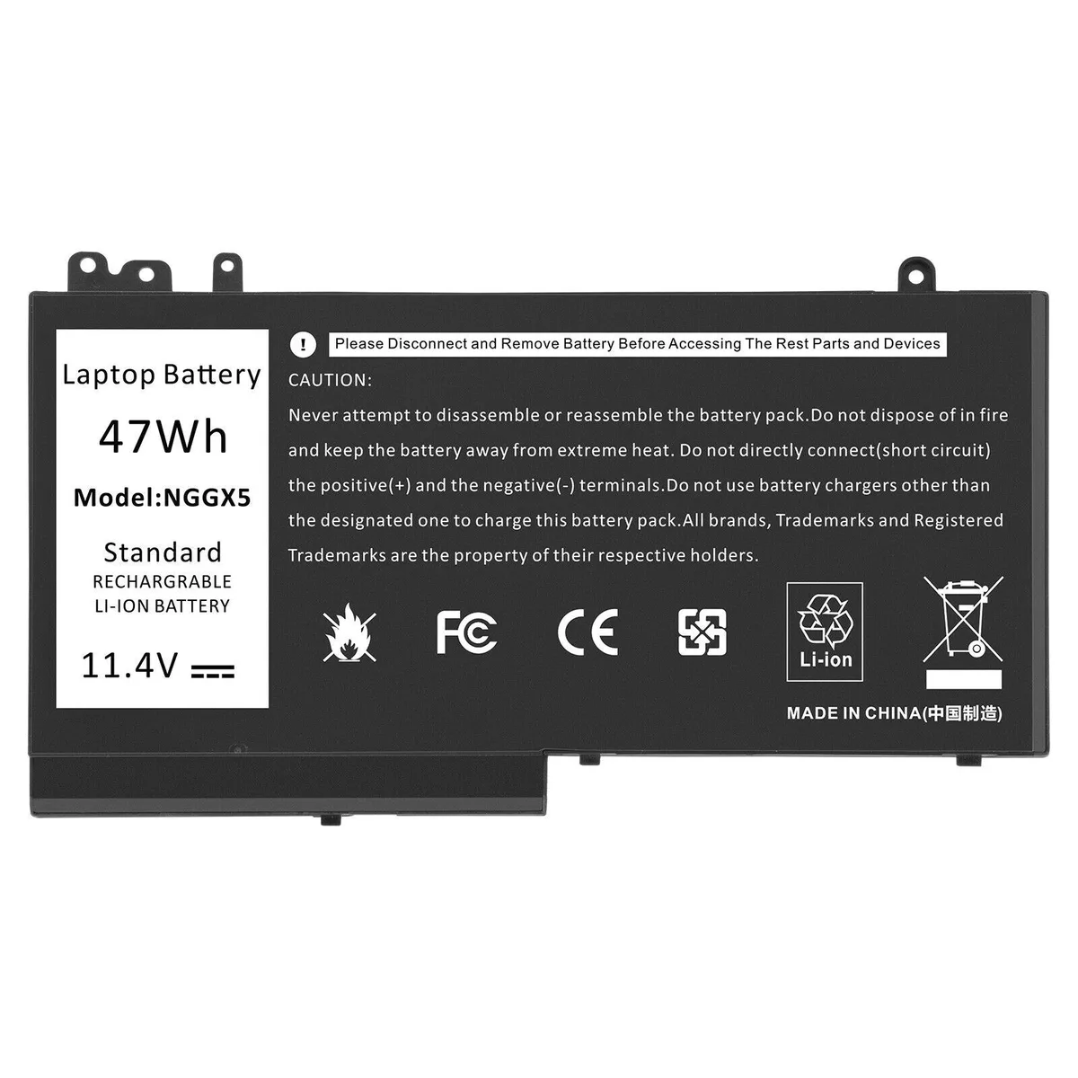 DELL DELL 47Wh NGGX5 Battery for Latitude E5270 E5470 E5570 Precision M3510 — product photo