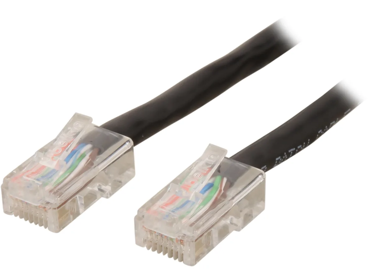 Belkin Belkin A3L791-03-BLK Cat 5E network ethernet cable 3 ft black — product photo