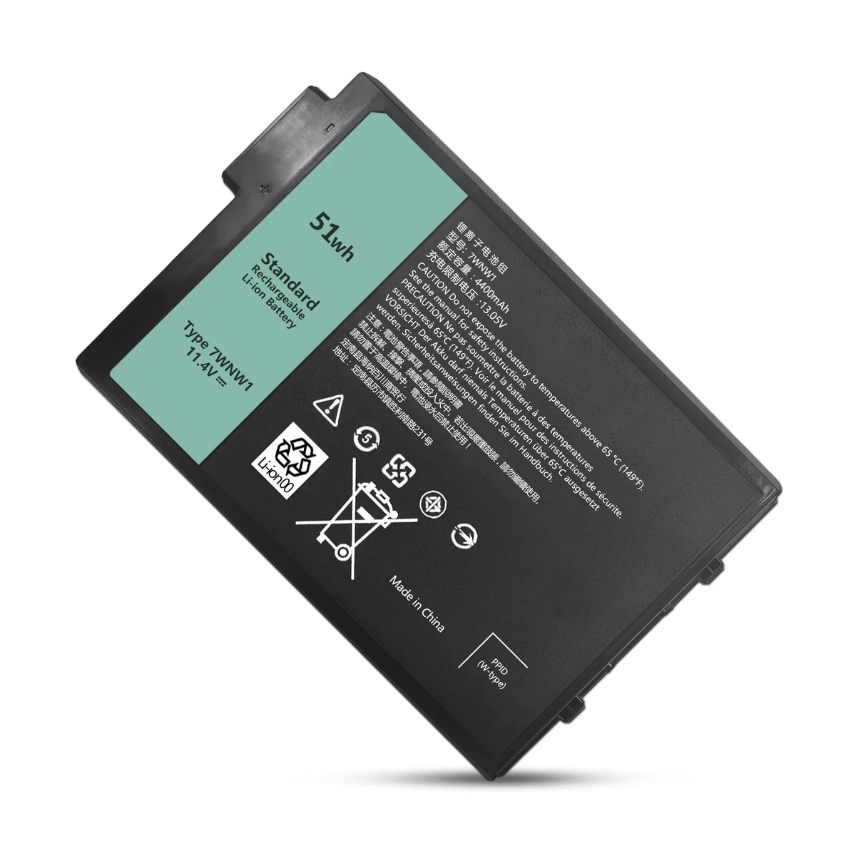 Damaite Damaite 51Wh 11.4V 3-Cell Battery for Latitude 5420 5424 7424 Rugged Extreme — product photo