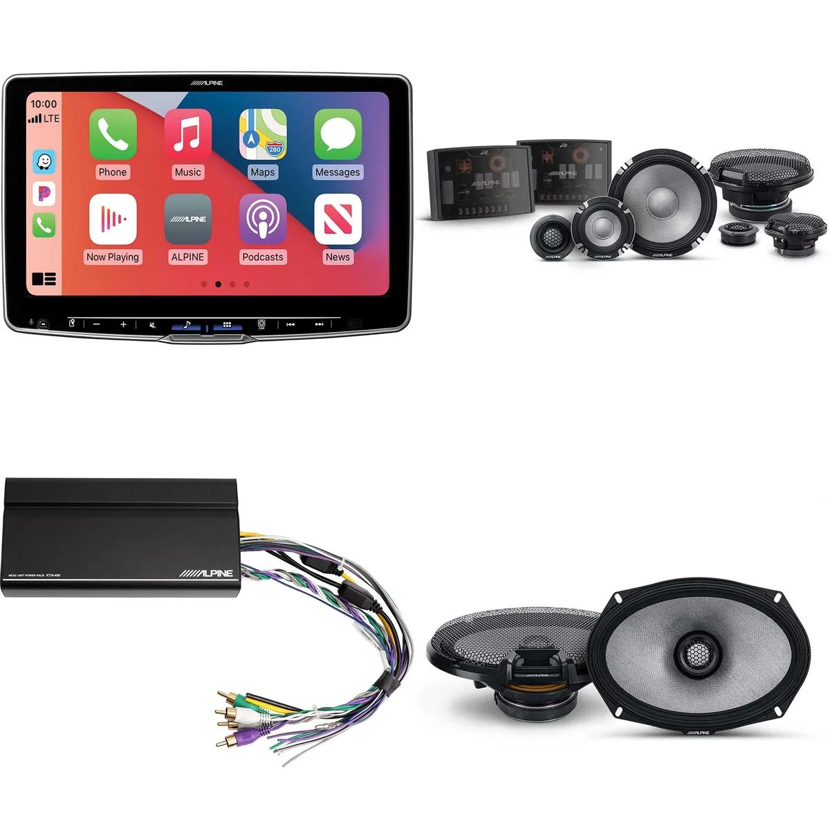 Alpine Alpine ILX-F511 Halo11 11" Receiver Bundle with 6.5" Component Set, 6x9" Coaxial Speakers &amp; KTA-450 Power Pack — product photo