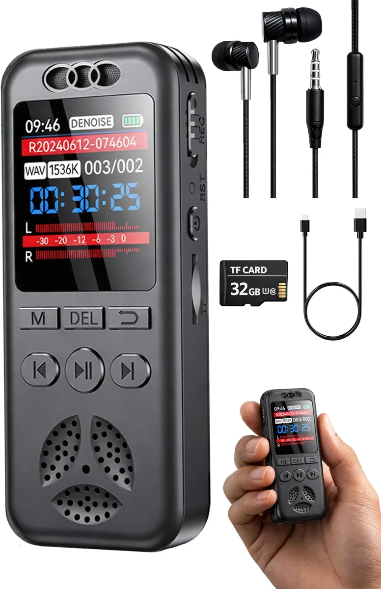 Cappsu V05 32GB voice recorder with A-B repeat — product photo