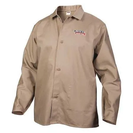 Lincoln Electric Lincoln Electric KH840XXL Welding Jacket Cotton 9 oz 33 in Length Snaps 2XL Khaki — product photo