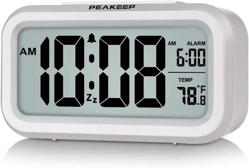 PISKEKAT PISKEKAT Server Rack Digital Alarm Clock White — product photo
