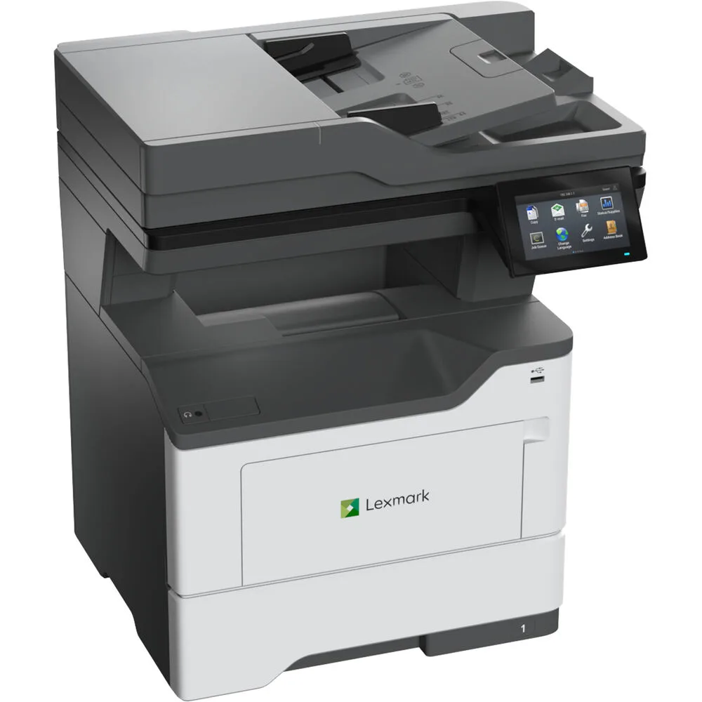 White and grey multifunction laser printer rectangular box shape
