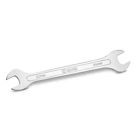 Capri Tools super-thin open-end wrench 22 mm 24 mm chrome finish 5.6 mm thick