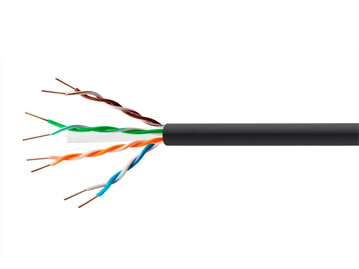 Monoprice Inc. Monoprice 115398 Cat6 network ethernet cable 23AWG outdoor gel-filled 1000ft black — product photo
