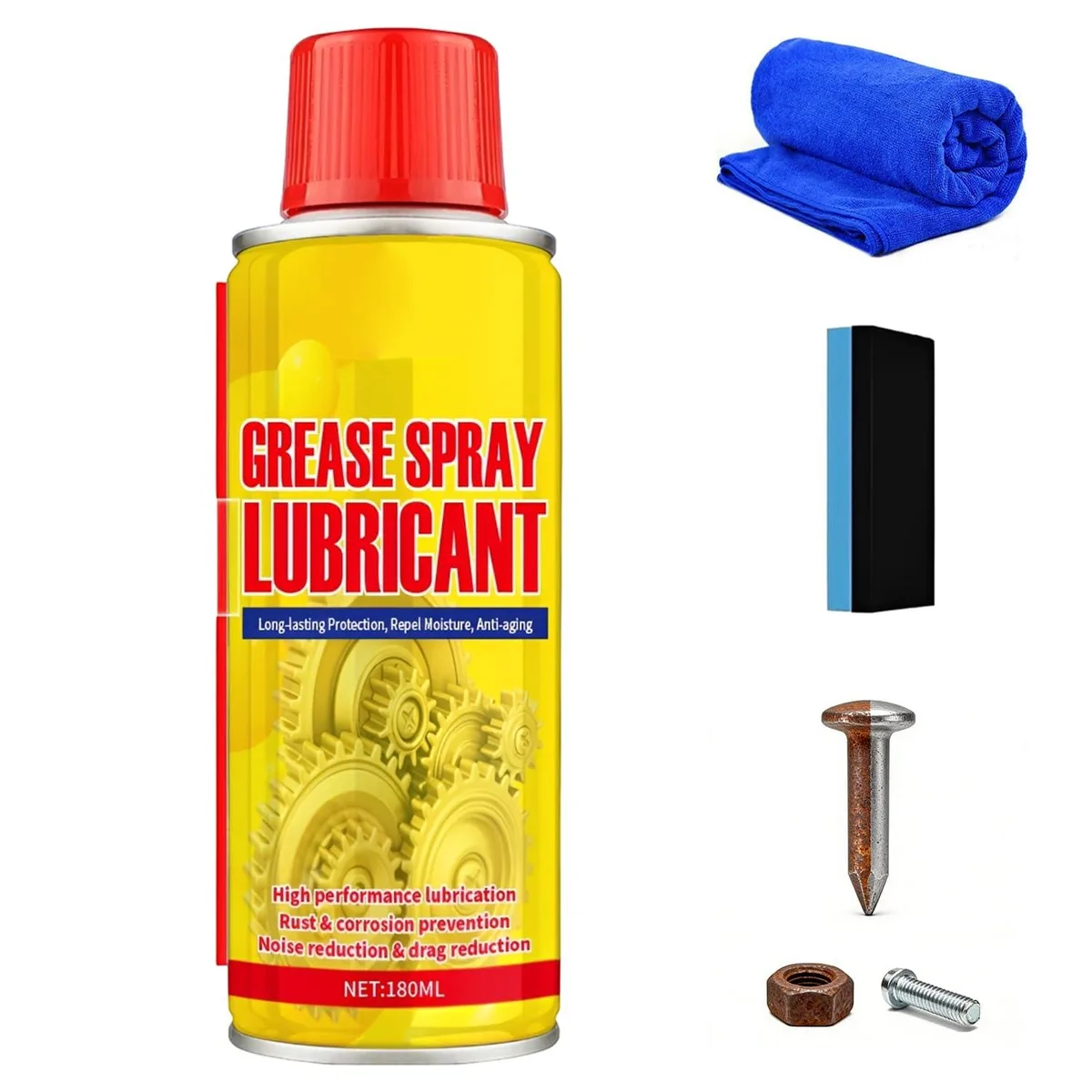 Aerosol spray can with red cap, 0.191 kg